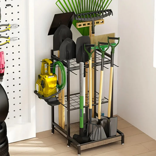 Sturdy Metal Garden Tool Rack