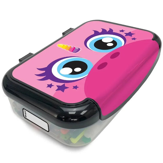 Recycled Plastic Unicorn Pencil Box | Large Kids School Supply Organizer Case