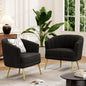 Velvet Upholstered Accent Chair Set