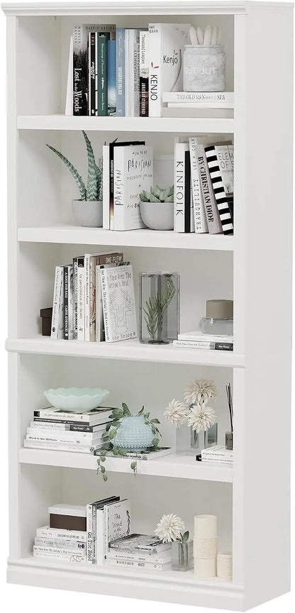 Modern 5-Tier Open Storage Bookshelf 