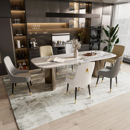 Modern Dining Room Chairs with High Tufted Back