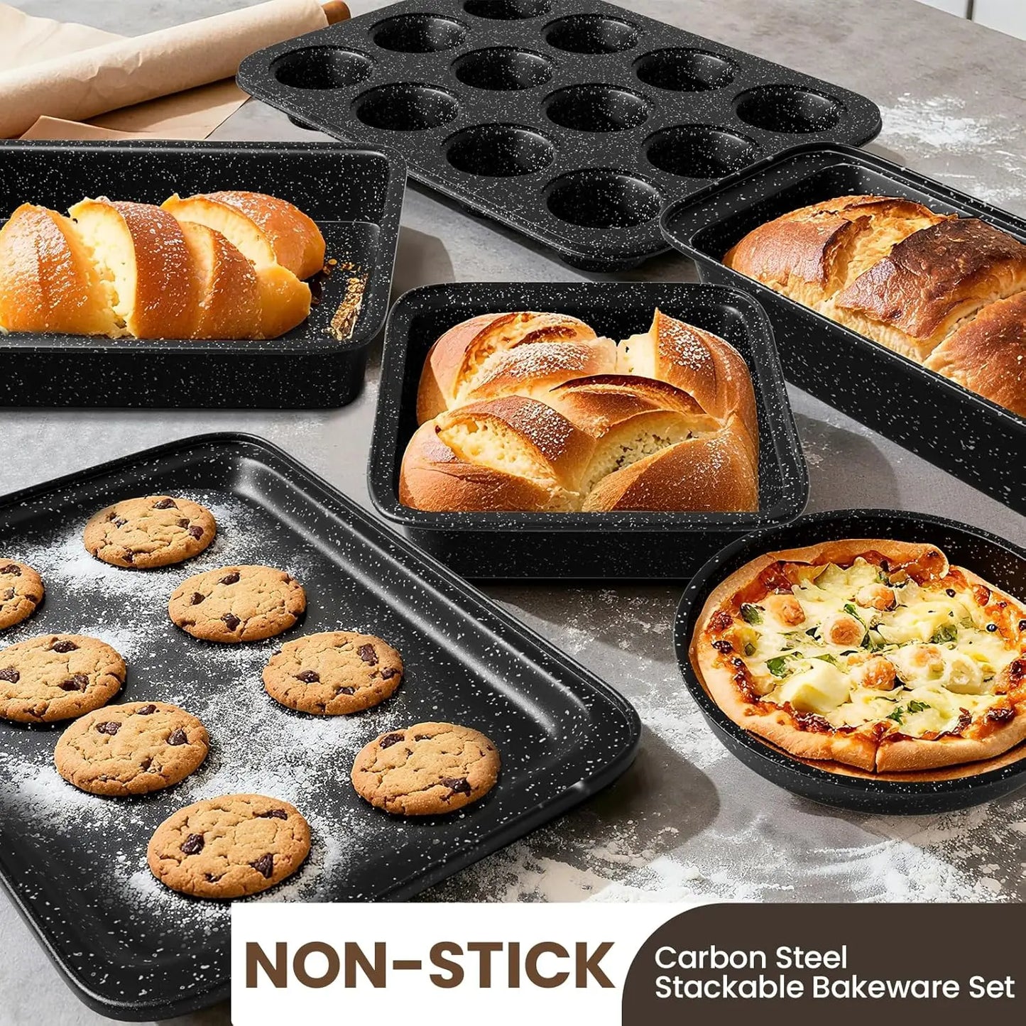 31-Piece Nonstick Pots and Pans Set | Titanium Induction Cookware & Bakeware Set