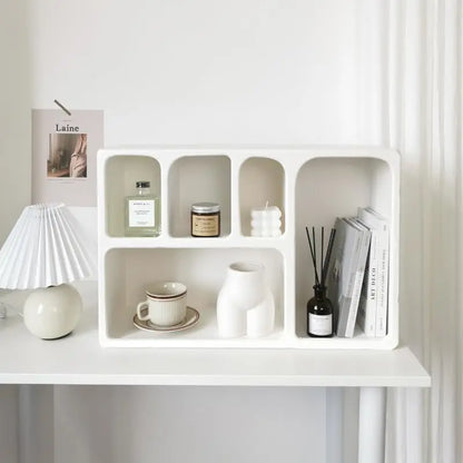 Floating Wall Shelf with 5 Compartments