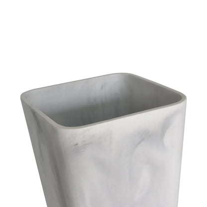 Stylish Faux Marble Open Top Trash Bin