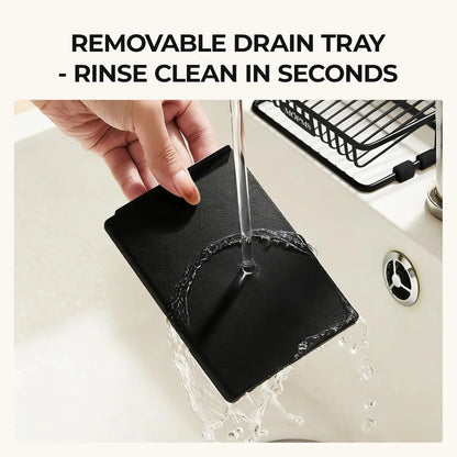 Self-Draining Carbon Steel Soap Dish | Waterfall Bar Soap Holder