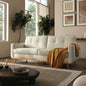 Mid-Century Modern Loveseat with Wooden Legs