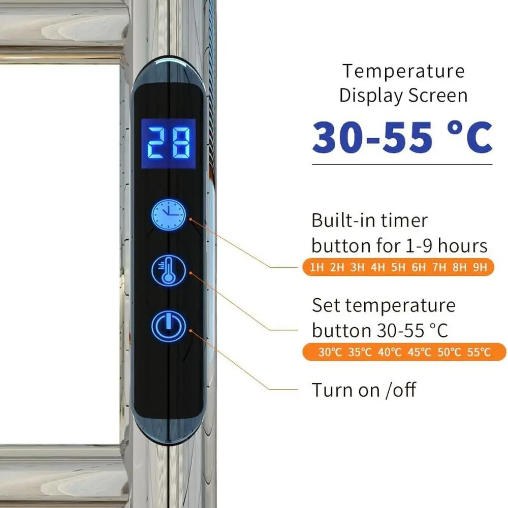 Smart WiFi Heated Towel Rack | Wall Mounted Stainless Steel Towel Warmer