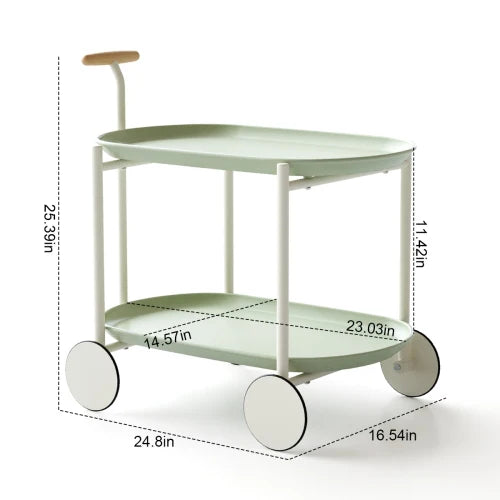 Cute Retro Green Trolley for Kitchen Decor or Storage