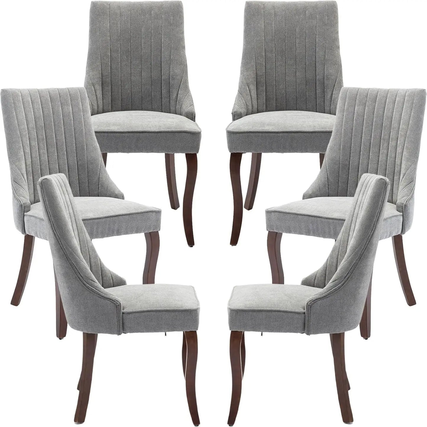 Mid Century Upholstered Dining Room Chairs, Set of 6