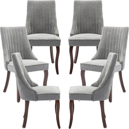 Mid Century Upholstered Dining Room Chairs, Set of 6