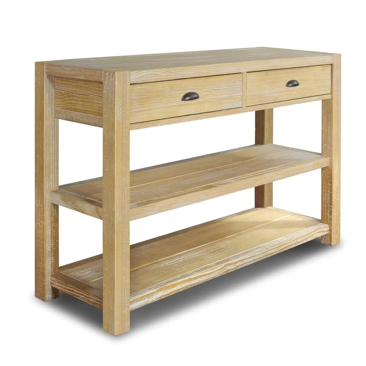 Beautiful Solid Wood Console Table with Driftwood Finish
