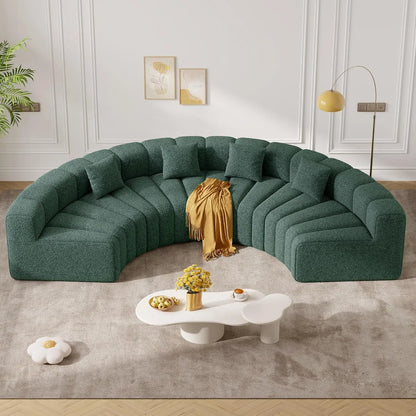 Modern Curved Velvet Cloud Sofa