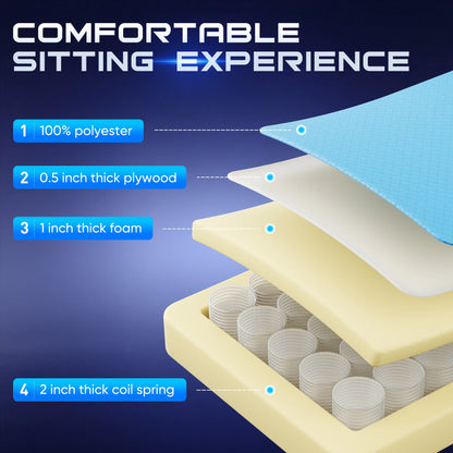 Ergonomic Gaming Chair with Pocket Spring Cushion, Footrest & Lumbar Support