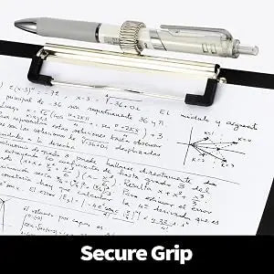 Low Profile Clipboard with Pen Holder | Durable Letter Size Plastic Clipboard