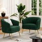 Velvet Upholstered Accent Chair Set
