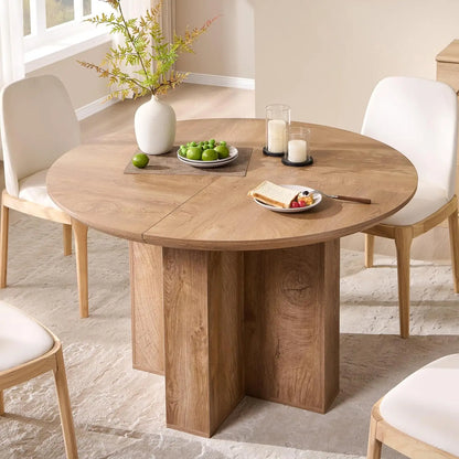 Luxury 47" Round Pedestal Dining Room Table