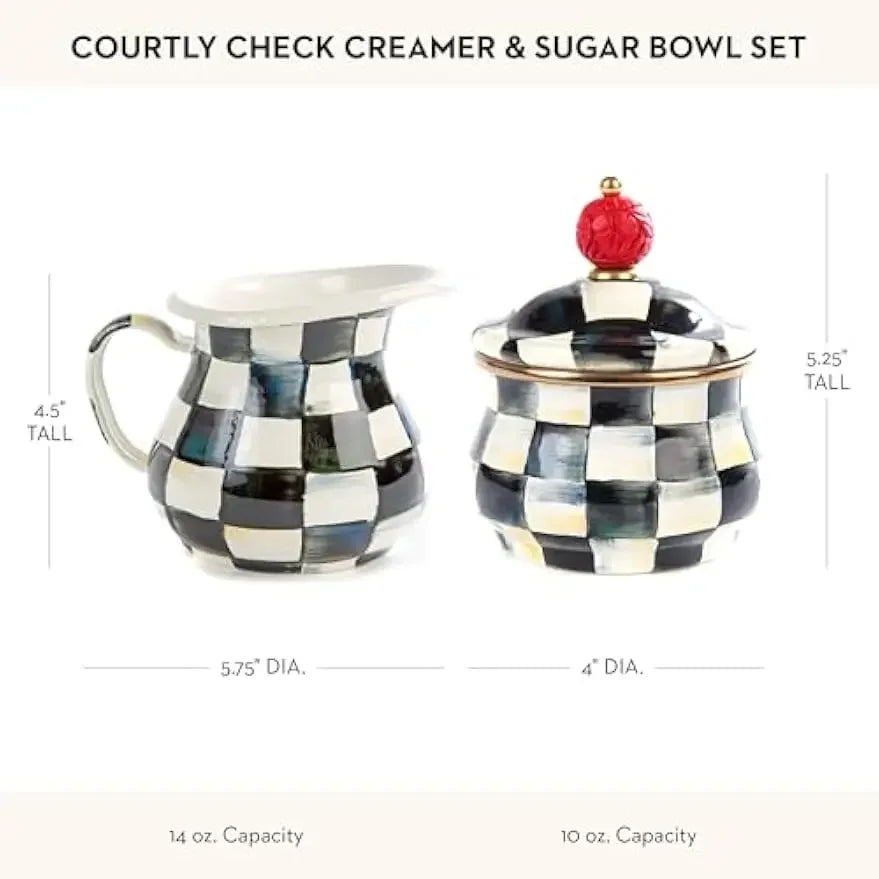 Iconic Cream and Sugar Bowl Set, Unique Kitchen Decor