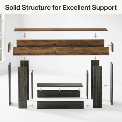 Farmhouse Style Wooden Console Table