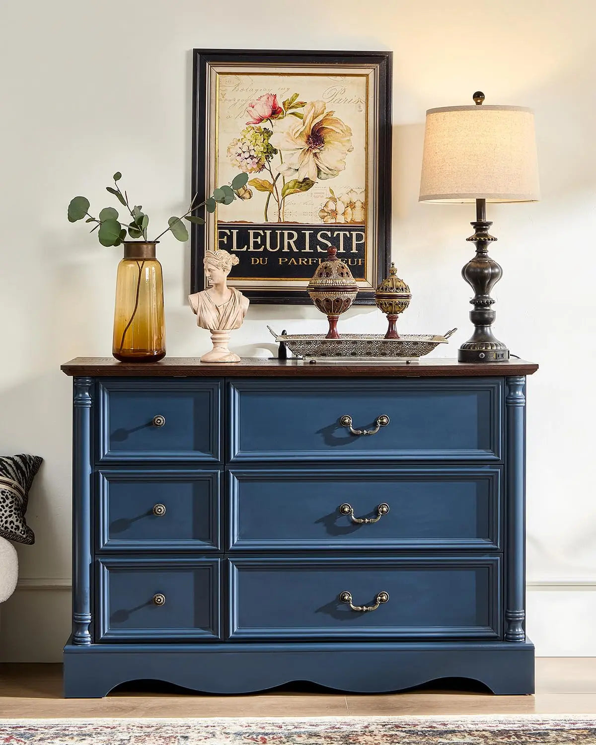 Rustic Farmhouse 6-Drawer Dresser