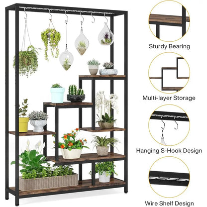 Large Modern Metal Plant Stand for Indoor Garden