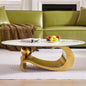 Modern Oval Stone Coffee Table