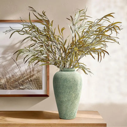 Green Ceramic Farmhouse Table Vase