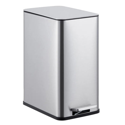 Stainless Steel Soft Close Trash Can with Pedal