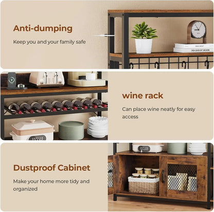 Decorative Coffee Bar with Wine Rack
