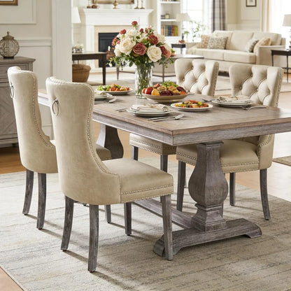 Modern Wingback Dining Room Chair Set