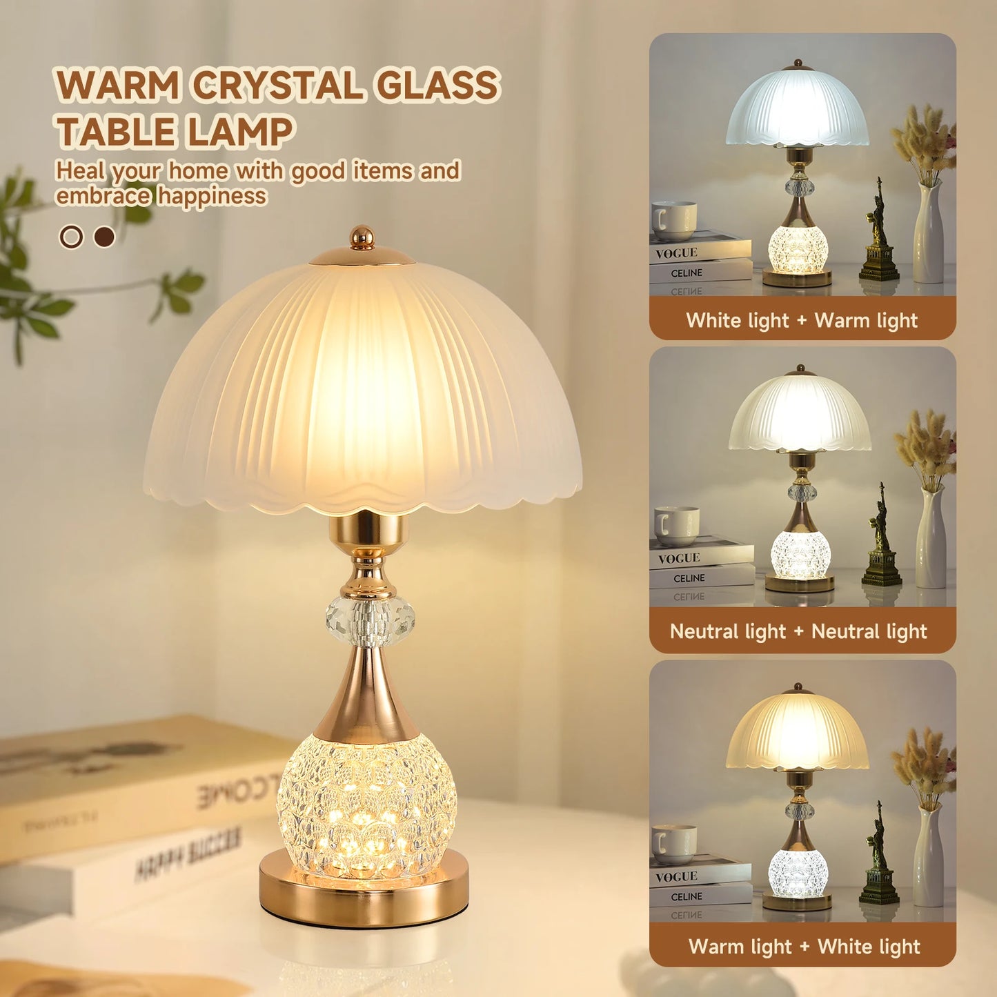 Bedside Luxury Crystal Table Lamp