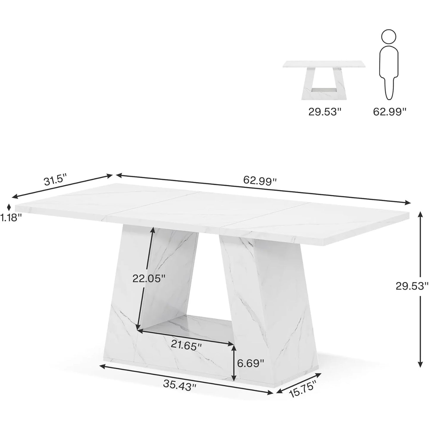Stylish 6-Person Dining Room Table