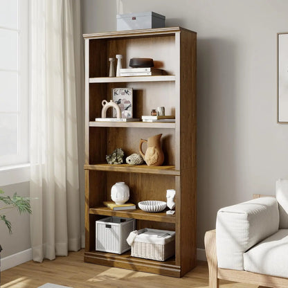 Modern 5-Tier Open Storage Bookshelf 