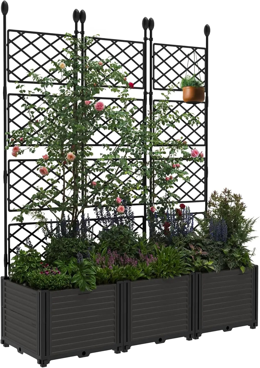Raised Garden Planter Box with Trellis