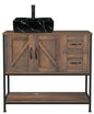 Rustic Bathroom Vanity with Ceramic Sink