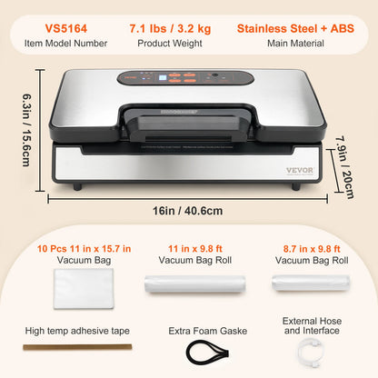 Vacuum Sealer with 10 Free Vacuum Bags