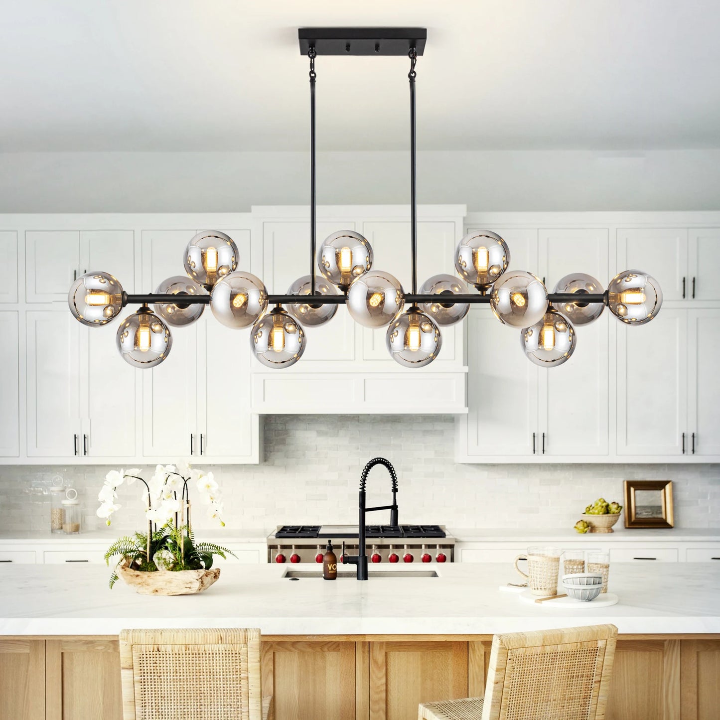 Mid-Century Modern Chandelier with 16-Lights