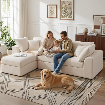 Luxurious Modular Cloud Sectional Sofa