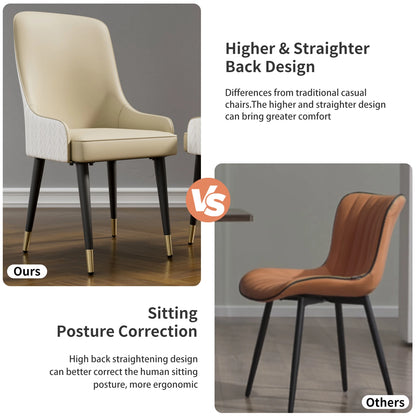 Modern Dining Room Chairs with High Tufted Back
