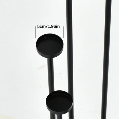 Beautiful 9-Arm Ascending Iron Candelabra