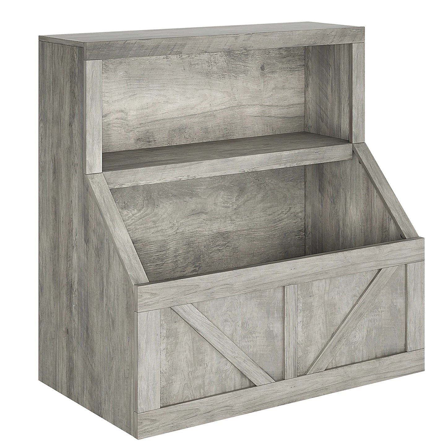 Wooden Kids Bookshelf & Toy Storage Organizer