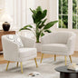 Velvet Upholstered Accent Chair Set