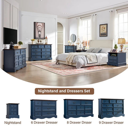 Rustic Farmhouse 6-Drawer Dresser