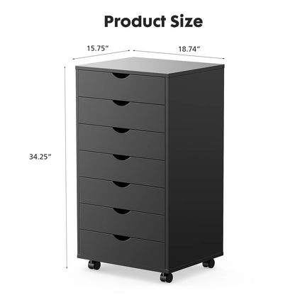 7-Drawer Rolling Storage Cabinet