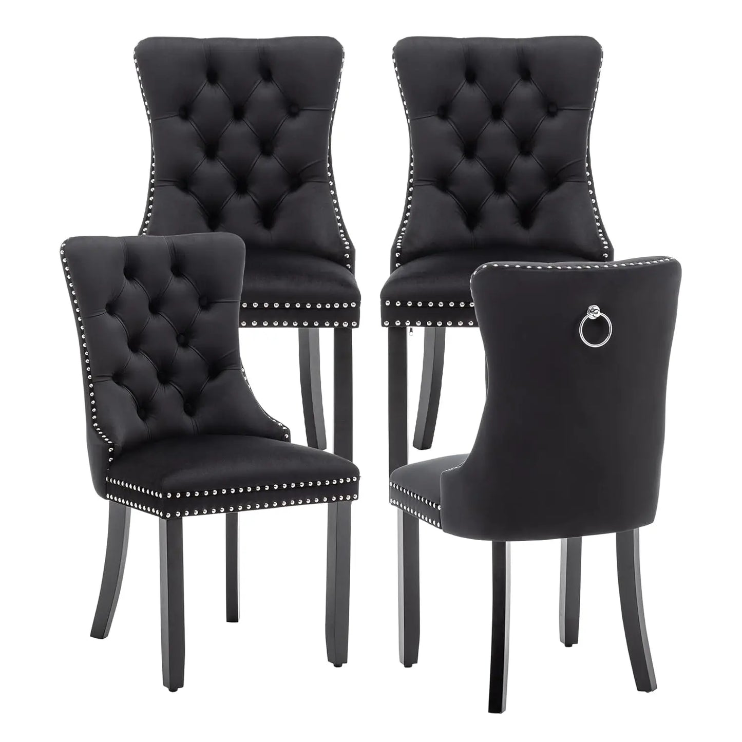 Modern Wingback Dining Room Chair Set