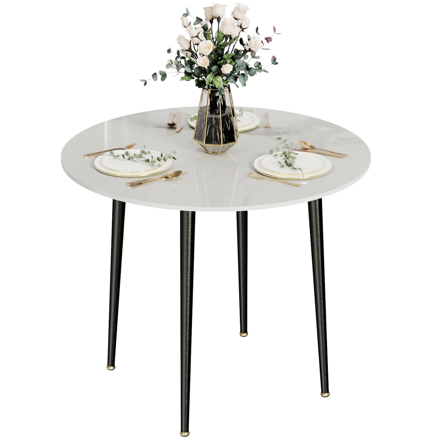 Round Sintered Stone Dining Room Table