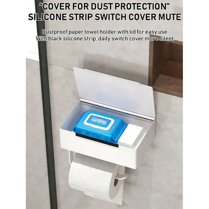 Bathroom Tissue Paper Holder With Shelf