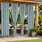 4-Panel Blackout Curtains with Silver Wave Foil Print | Thermal Insulated Drapes