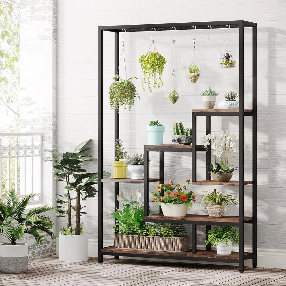 Large Modern Metal Plant Stand for Indoor Garden