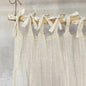 Japanese Linen Textured Sheer Roman Curtain Panel | Light Filtering Voile Window Curtain