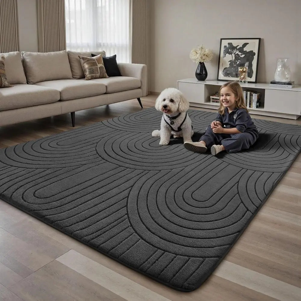 Plush Washable Area Rug